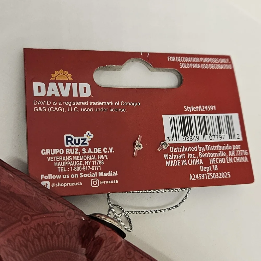 Ruz David Original Jumbo Sunflower Seeds Bag Christmas Tree Ornament Food